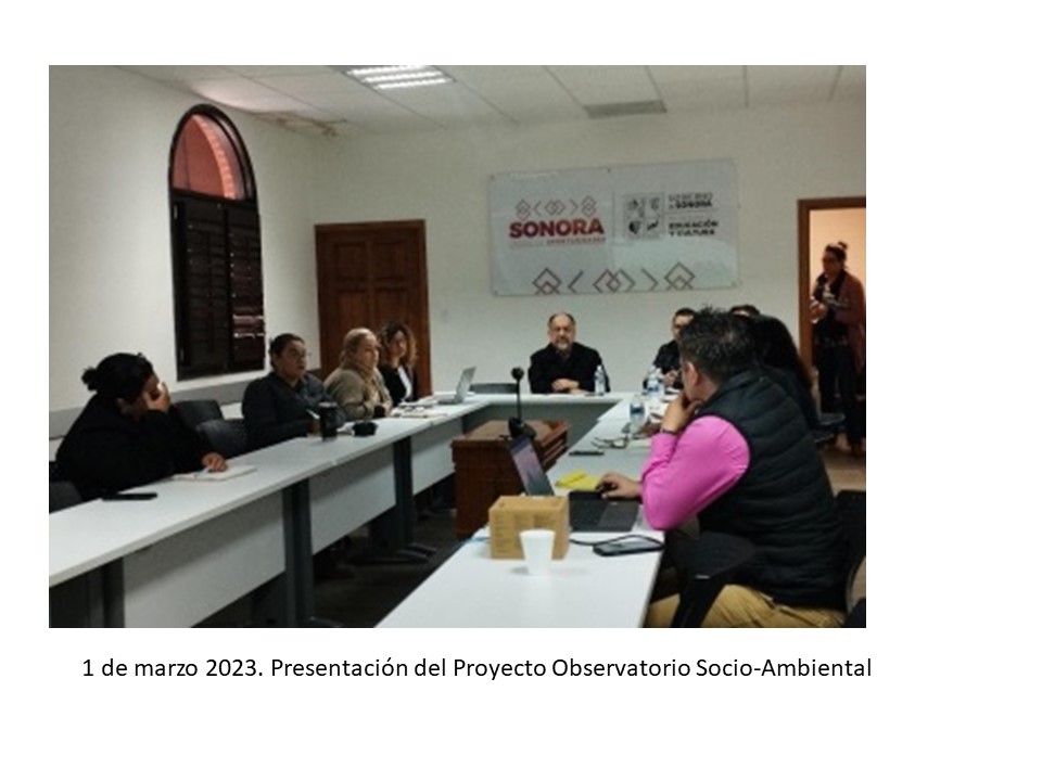 1 de marzo 2023. Presentación del Proyecto Observatorio Socio-Ambiental